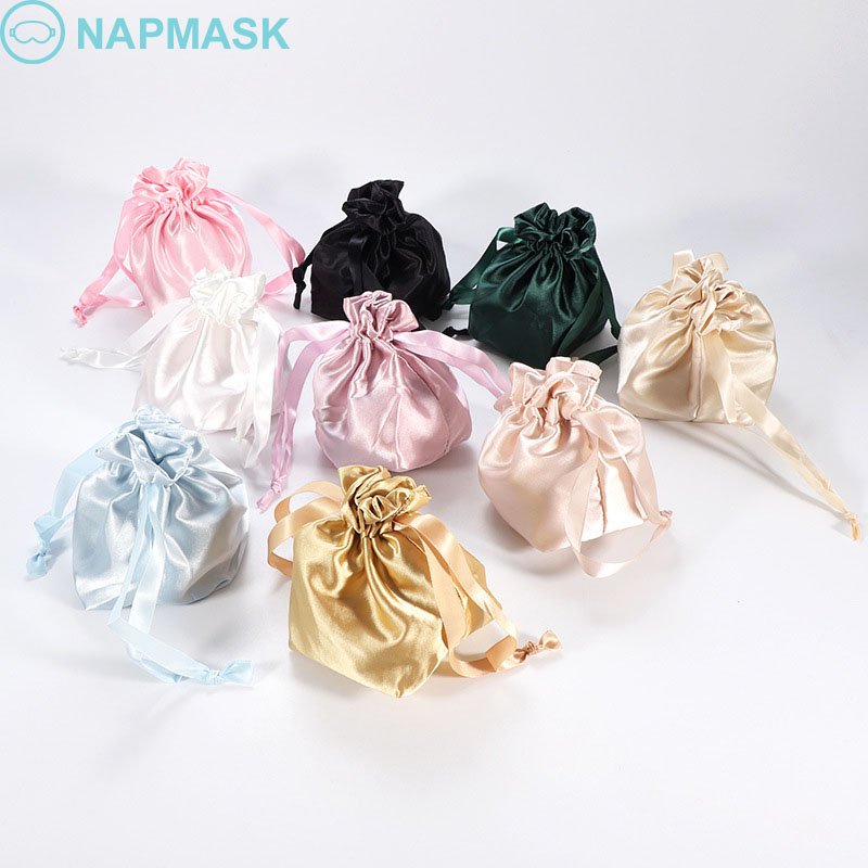 Double drawstring fabric silk bag