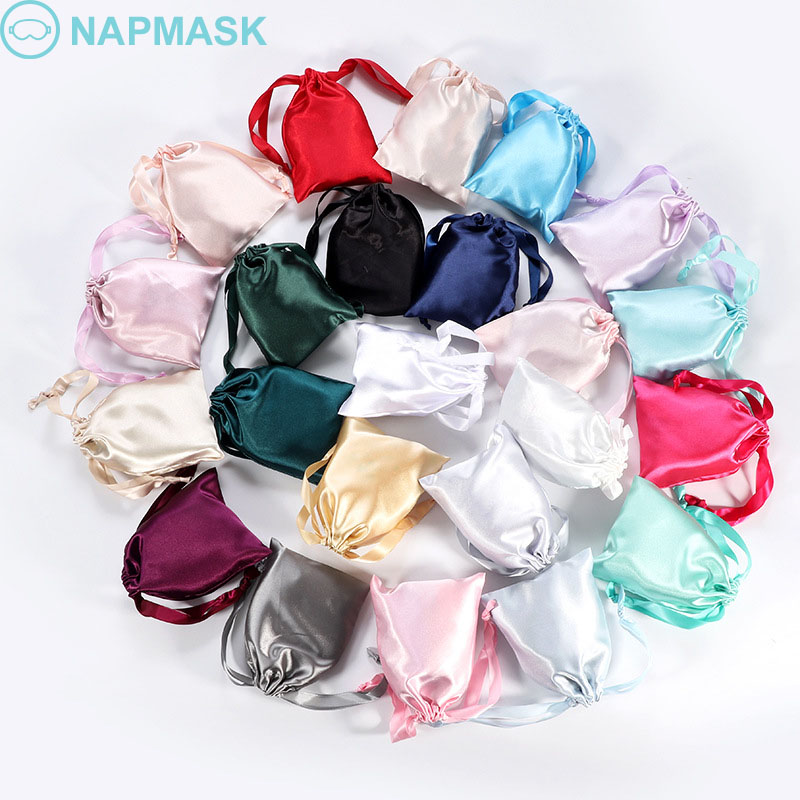 Single drawstring fabric silk bag